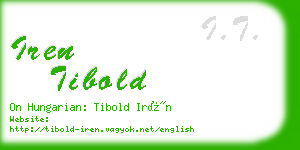 iren tibold business card